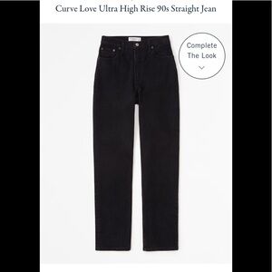 Abercrombie& Fitch. Curve Love Ultra High Rise 90s Straight Jean